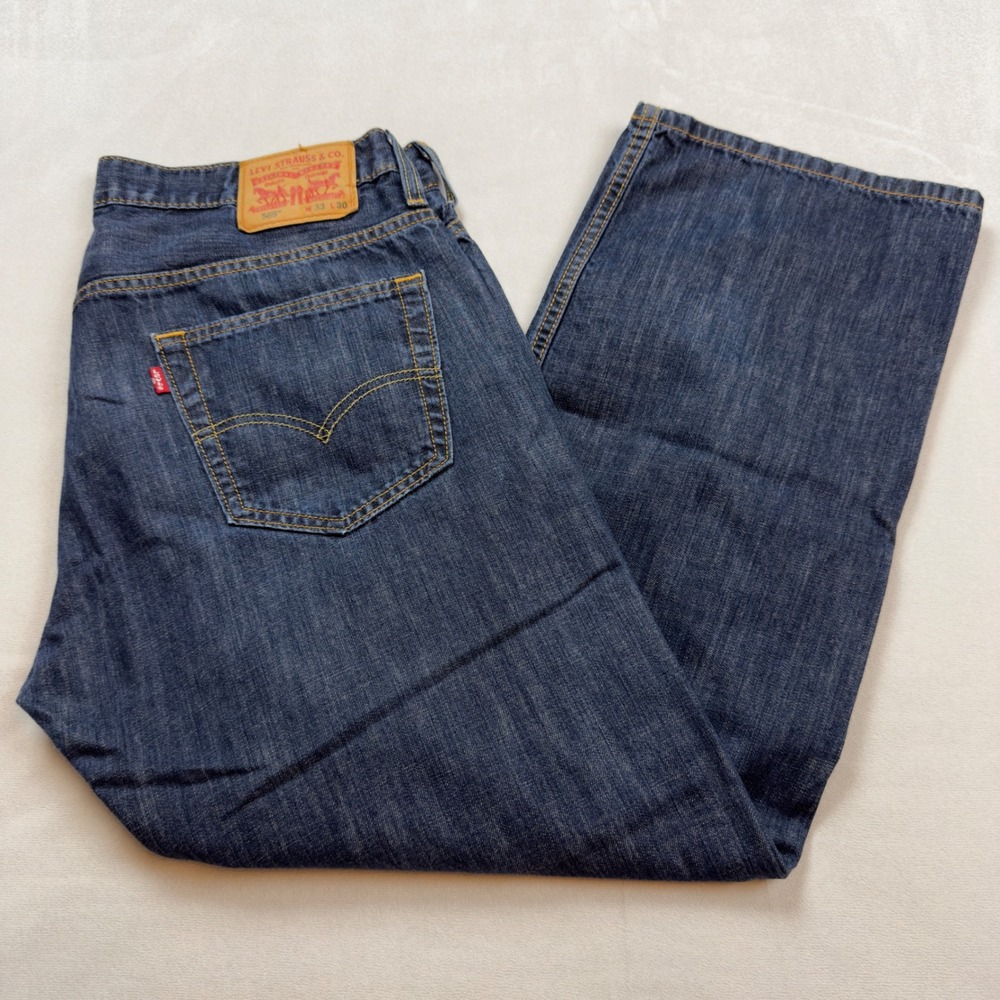 Levi Strauss & Co 569 Loose Fit Dark Wash Mens Jeans W33 L30
